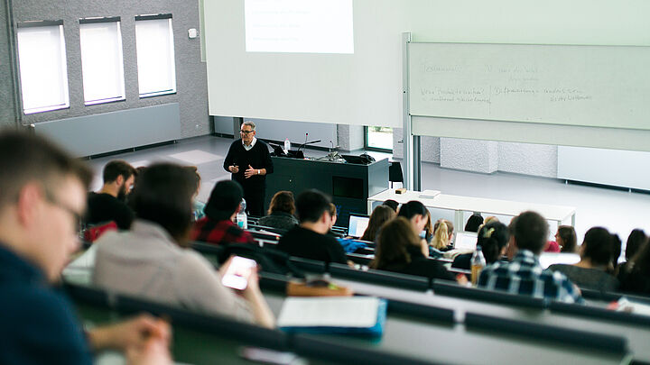 Studierene im Audimax
