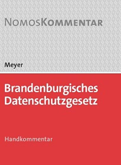 BbgDSG klein Cover Kommentar BbgDSG