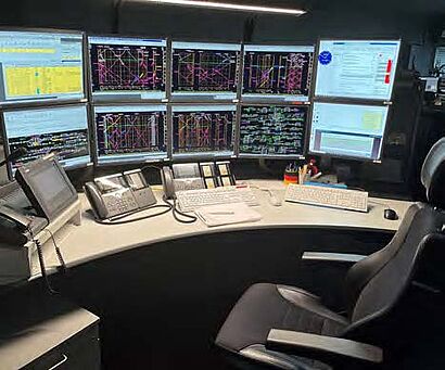 Arbeitsplatz in der Betriebszentrale