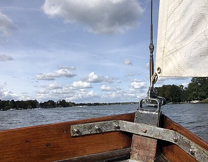 Blick auf See Backbord