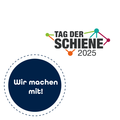 Logo Tag der Schiene - blau