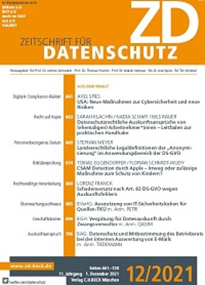 Titel ZD Cover ZD 2021 Heft 12