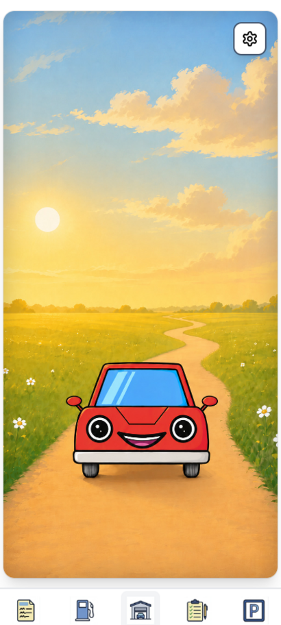 grlückliches Auto