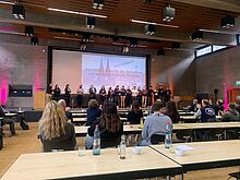 Bild vom Zusammentreffen der StartUpLab-Hochschulen an der TH Köln