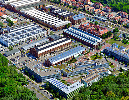 Campus der TH Wildau aus der Vogelperspektive