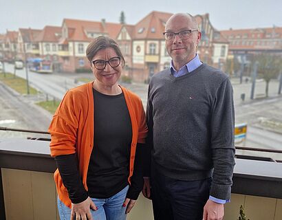 Foto mit Susanne Trotzki und Prof. Ralf Kohlen