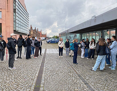 IMG 5482 edit bea Der eGuide wird auf dem Campus getestet.