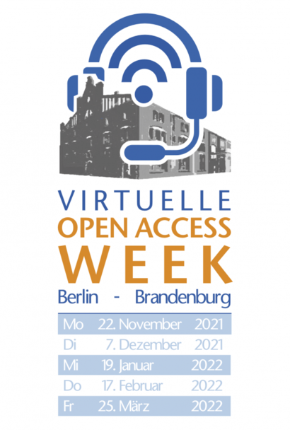 Logo der Veranstaltungsreihe "Quo vadis offene Wissenschaft. Eine virtuelle Open Access Woche für Berlin-Brandenburg"