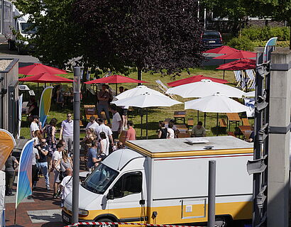 Panormabild des HCD auf das Festgelände Höhe Science Box der TH Wildau