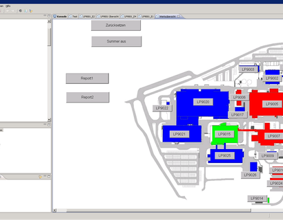 Fenster der Gebäudemanagementsoftware