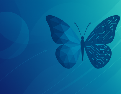 Schmetterling in modernem geometrischen Stil - mit KI generiert