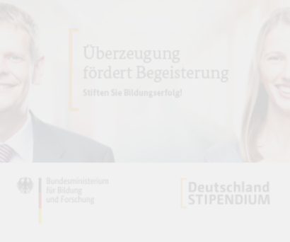 Hier ist ein Flyer/Poster zu sehen für das Deutschland STIPENDIUM.