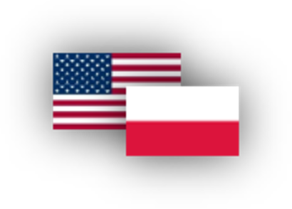Flagge USA Polen