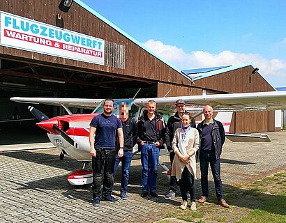 Studenten der VS14 zu Gast bei Fläming Air in Oehna