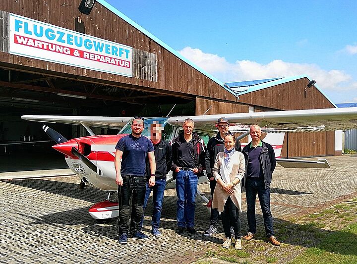 Studenten der VS14 zu Gast bei Fläming Air in Oehna