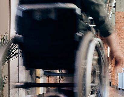 Photo of person using wheelchair