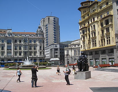 ein zentraler Platz in Gijon