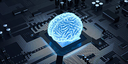 3D Illustration Gehirn Computer