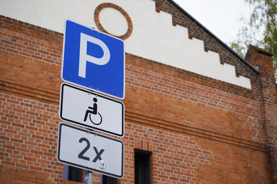 Parkplatz Schild Behindertenparkplatz Parkplatz Schild Behindertenparkplatz