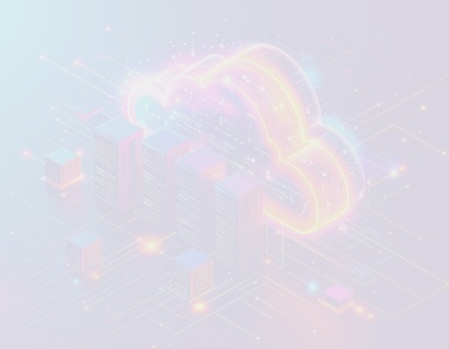 Hier ist ein KI generiertes Bild zu sehen, dieses besteht aus den Farben lila, pink, orange und blau. Es ist eine Wolke zu sehen und davor Gebäude.
