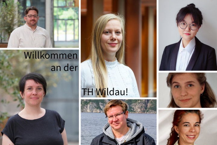 Collage aus Porträtfotos