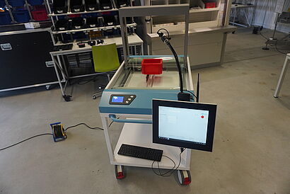 Messtisch zur automatischen Erfassung von Logistikstammdaten