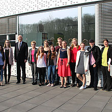 Brandenburgs Ministerpräsident Dr. Dietmar Woidke auf "ZukunftsTour Jugend" an der TH Wildau