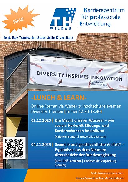 Poster zum Lunch & Learn Event mit Terminankündigung