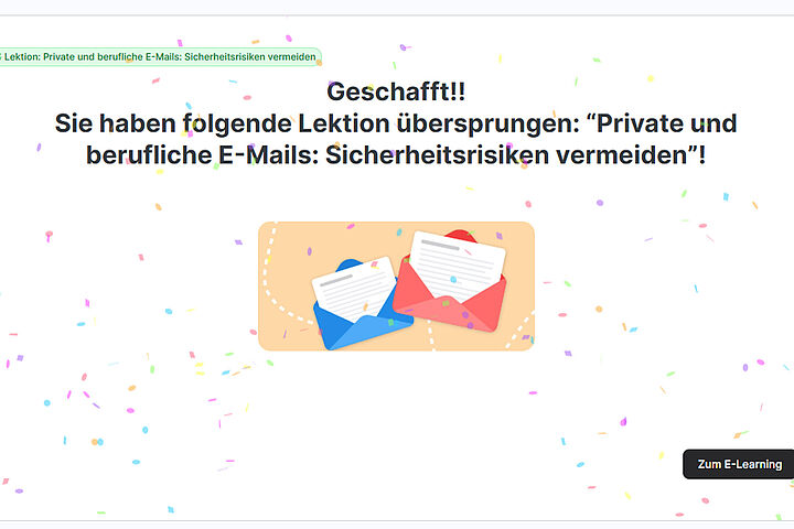 Screenshot von SoSafe