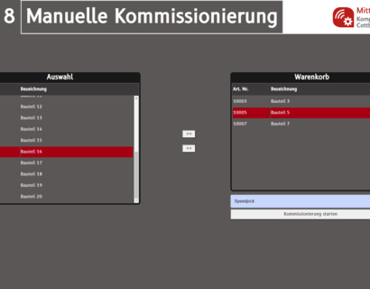 Manuelle Erstellung einer digital unterstützten Pick-Lösung 